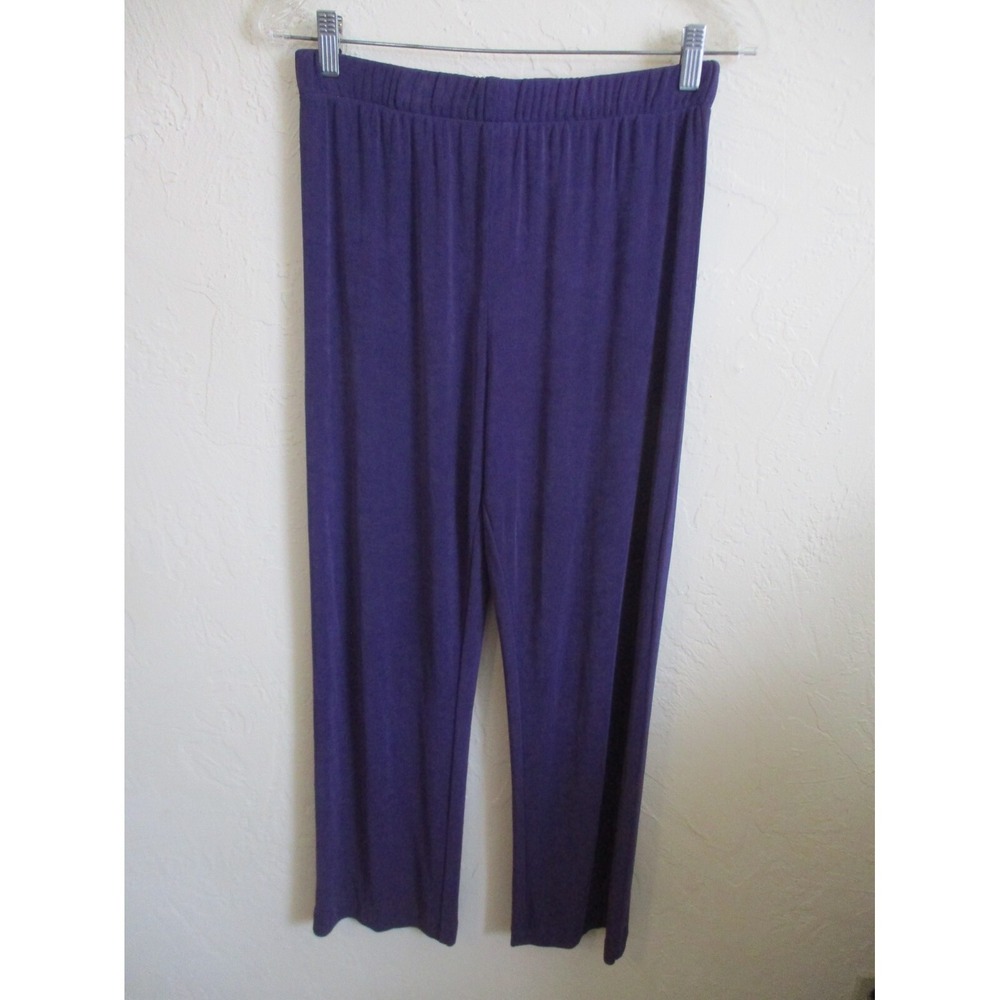 VTG Rabbit Rabbit Rabit Designs Pants Size 8P 8 Petite Purple Jersey Knit